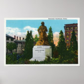 Poster Vue de la statue de Nathaniel Hawthorne (Devant)