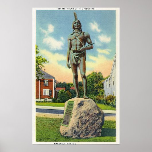 Poster Vue de la Statue Massasoit # 2 (Devant)