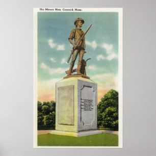 Poster Vue de la statue minuscule d'homme
