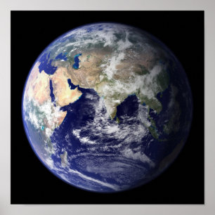 Poster Vue de la terre de l'espace