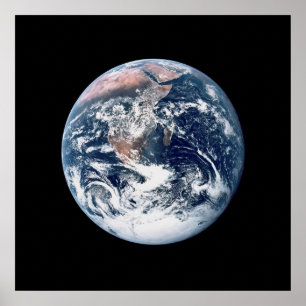Poster Vue de la Terre depuis Apollo 17