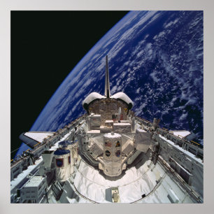 Poster Vue de la Terre depuis la navette spatiale Atlanti
