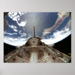 Poster Vue de la Terre depuis la navette spatiale Columbi