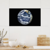 Poster Vue de la Terre entière centrée sur l'océan Pacifi (Cuisine)