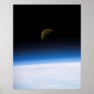 Poster Vue de la Terre et de la Lune de Columbia (STS-107