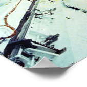Poster Vue de la Terre et navette spatiale Atlantis Charg (Coin)