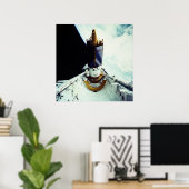 Poster Vue de la Terre et navette spatiale Atlantis Charg (Bureau à domicile)