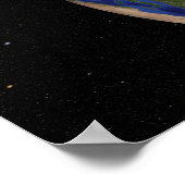 Poster Vue de la Terre montrant la région arctique (Coin)