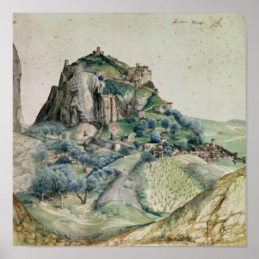 Poster Vue de la vallée de l'Arco dans le Tyrol, 1495 (Devant)