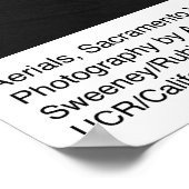 Poster Vue de la vallée de Sacramento par Ansel Adams (Coin)