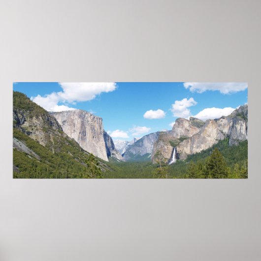 Poster Vue de la vallée du Yosemite (Devant)