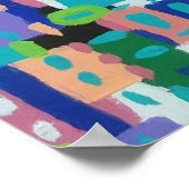 Poster Vue de la ville à la peinture Abstraite de nuit (Coin)