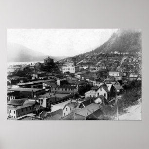 Poster Vue de la ville de Juneau, Alaska Photographie