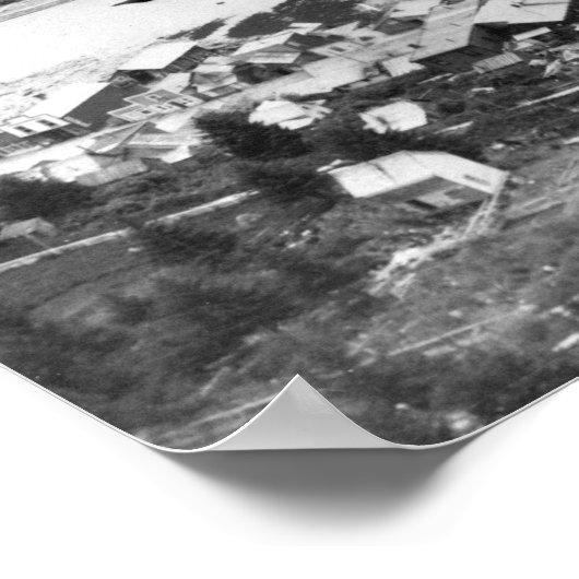 Poster Vue de la ville de Wrangell, Alaska Photo (Coin)