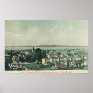 Poster Vue de la ville depuis la tour de l'hôtel de ville