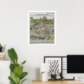 Poster Vue de la ville fortifiée de Constantinople, depui (Bureau à domicile)