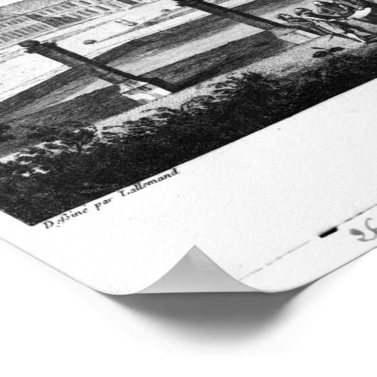 Poster Vue de l'abbaye de Cluny (Coin)