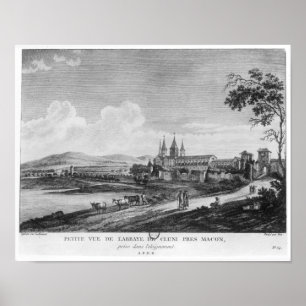 Poster Vue de l'abbaye de Cluny
