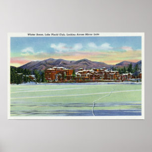 Poster Vue de lac mirror du club de Lake Placid dedans