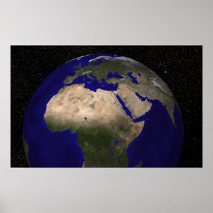 Poster Vue de l'Afrique, l'Europe, le Moyen-Orient, et