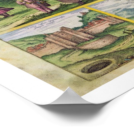 Poster Vue de l'Alhambra, de 'Civitates Orbis Terrar (Coin)