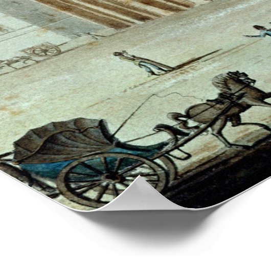 Poster Vue de l'amphithéâtre romain (Coin)