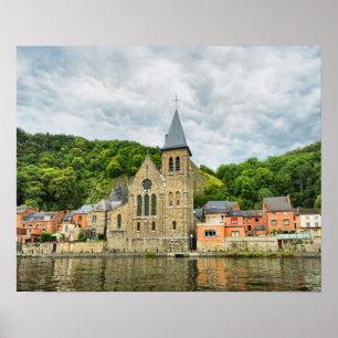 Poster Vue de l'ancienne église à Dinant de la Meuse