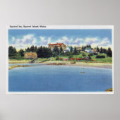 Poster Vue de l'auberge Squirrel sur Squirrel Island (Devant)