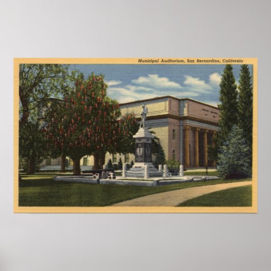 Poster Vue de l'auditorium municipal (Devant)
