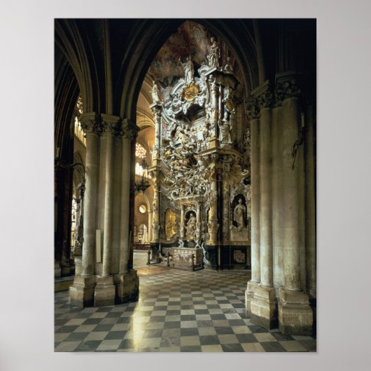 Poster Vue de l'autel et du 'Transparente', c.1720 (Devant)