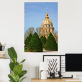 Poster Vue de l'église du Dôme des Invalides (Bureau à domicile)