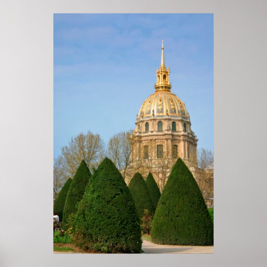 Poster Vue de l'église du Dôme des Invalides (Devant)