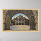 Poster Vue de l'église Memorial, Stanford U. (Devant)
