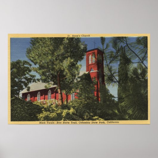 Poster Vue de l'église Sainte-Anne (1856) (Devant)