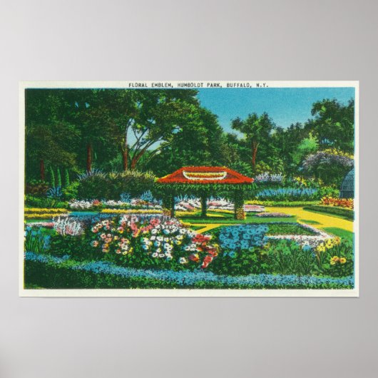 Poster Vue de l'emblème floral du parc Humboldt (Devant)