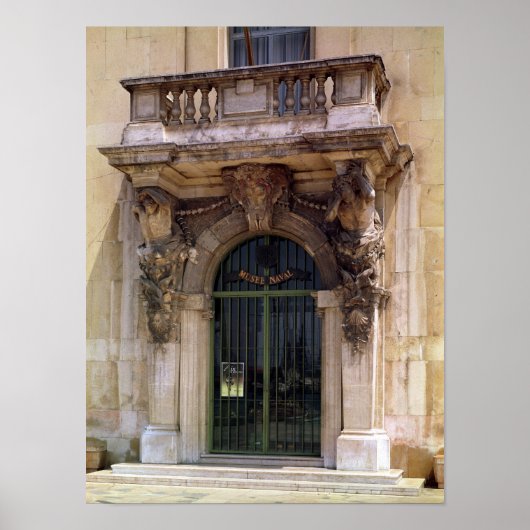 Poster Vue de l'entrée du musée (Devant)