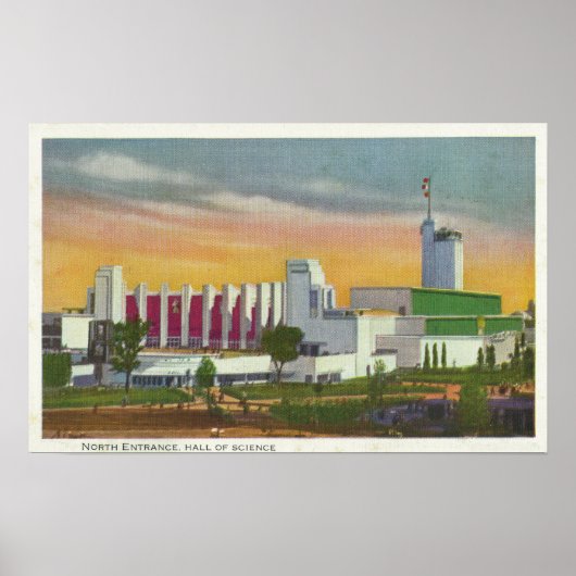 Poster Vue de l'entrée nord, Hall des sciences (Devant)