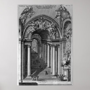 Poster Vue de l'escalier de la Scala Regia