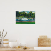 Poster Vue de l'étang de grenouille commun de Boston (Cuisine)