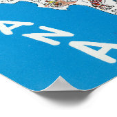 Poster Vue de l'état avec des dessins, des points Pittore (Coin)