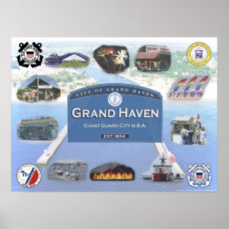Poster Vue de l'été - Grand Haven, Michigan