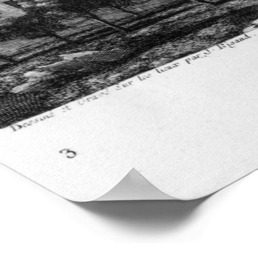 Poster Vue de l'hôpital Royal de La Salpetriere (Coin)