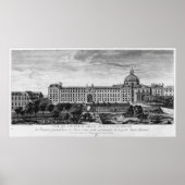 Poster Vue de l'hôpital Royal de La Salpetriere (Devant)