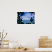 Poster Vue de l'horizon océanique depuis la terre (Cuisine)