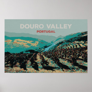Poster Vue de l'illustration de la vallée du Douro, Portu