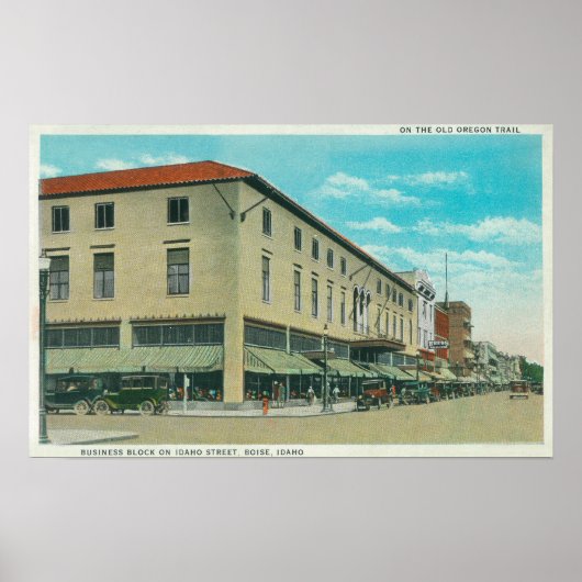 Poster Vue de l'immeuble d'affaires de la rue Idaho (Devant)