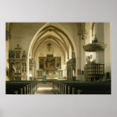Poster Vue de l'intérieur de l'église avec (Devant)