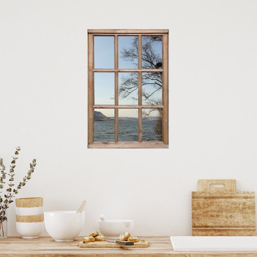 Poster Vue de loch à partir d'une fenêtre (Cuisine)