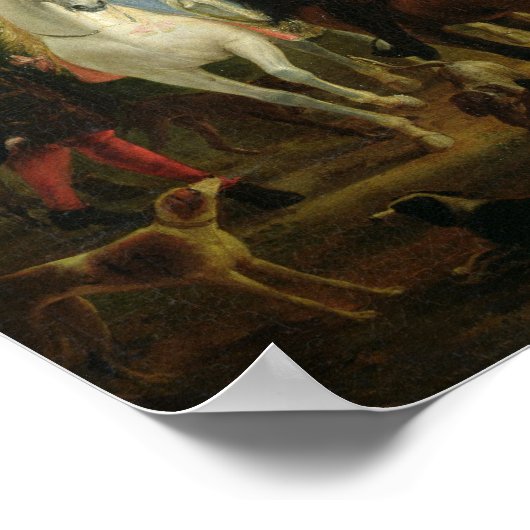 Poster Vue de l'Orangerie à Versailles, après 1697 (Coin)