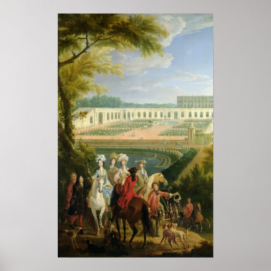 Poster Vue de l'Orangerie à Versailles, après 1697 (Devant)